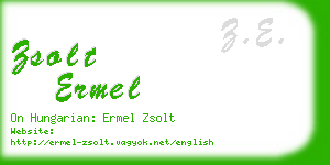 zsolt ermel business card